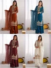Nsr 892 Fendy Silk Embroidery Beads Work Plazo Suits